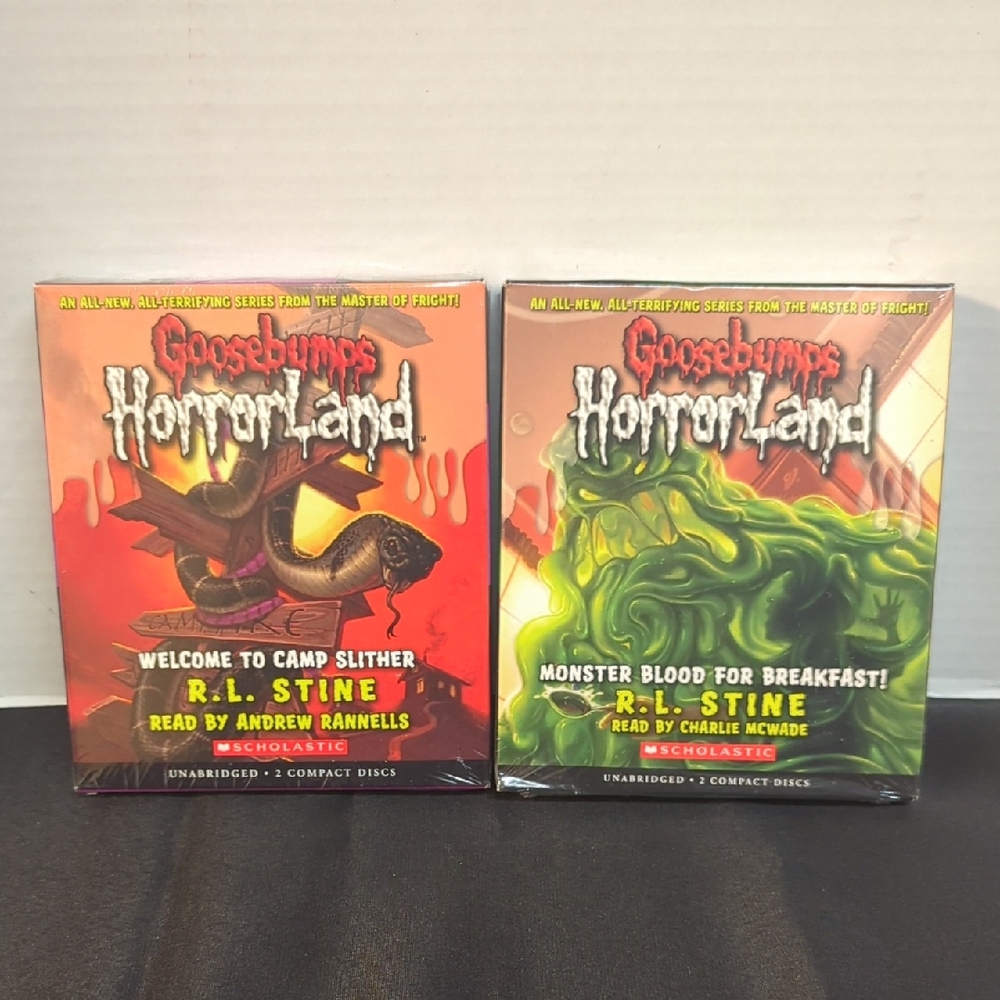 Goosebumps Horror Land Audiobooks NEW Lot Of 2